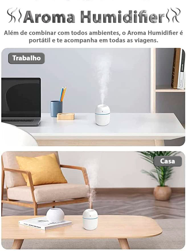 Umidificador e Difusor Aromaterapia - Aroma Umidifier